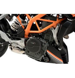Puig Racing 20140N Protezione Carter Motore Sinistra Nero Per Ktm Duke 390, Rc 390