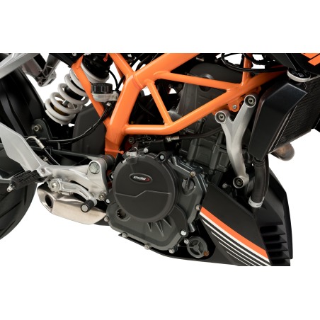 Puig Racing 20140N Protezione Carter Motore Sinistra Nero Per Ktm Duke 390, Rc 390