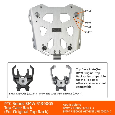 LOBOO Portapacchi in alluminio bauletto BMW R 1300 GS dal 2023