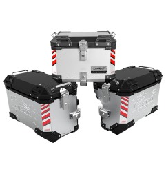 LOBOO Tris valigie alluminio laterali 45/38 e bauletto 45