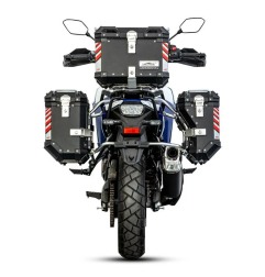 LOBOO Tris valigie in alluminio nero: 35L SX 30L DX e 36L Bauletto