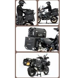LOBOO Wanderer borse laterali impermeabili 40L SX + 30L DX scantonata