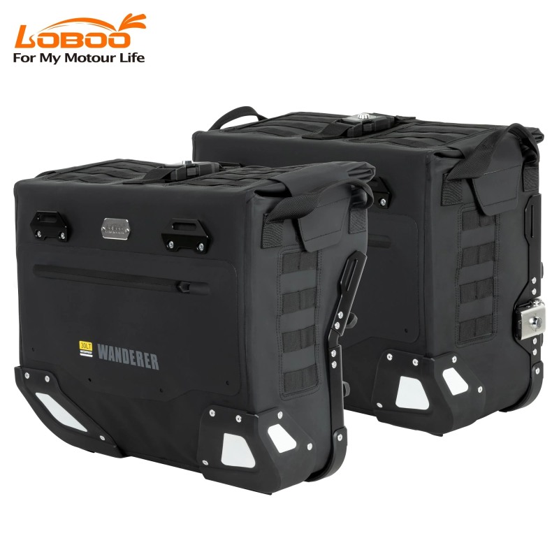 LOBOO Wanderer borse laterali impermeabili 40L SX + 30L DX scantonata