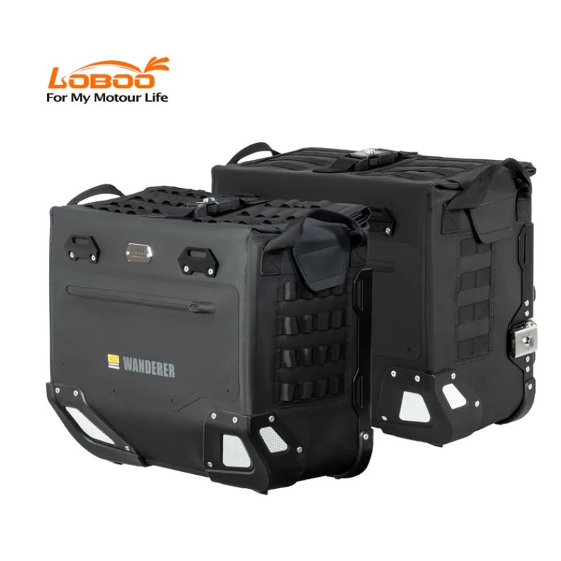 LOBOO Wanderer borse laterali impermeabili 40+40L simmetriche