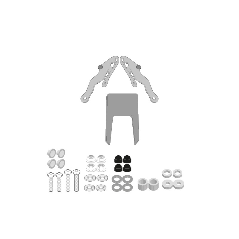 Kit attacchi Kappa D7717KITK per cupolino KD7716S per KTM 890 SMT Kit attacchi Kappa D7717KITK per cupolino KD7716S per KTM 890 SMT