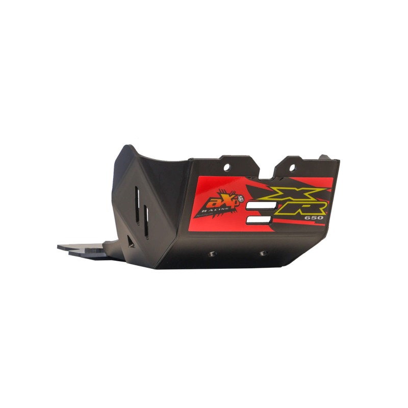 AXP AX1777 Piastra Paramotore Con Protezione Leveraggi Per Honda Xr650r Dal 2000 Al 2008 Nera