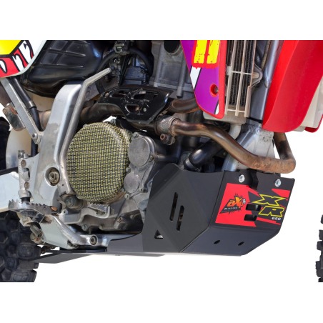AXP AX1777 Piastra Paramotore Con Protezione Leveraggi Per Honda Xr650r Dal 2000 Al 2008 Nera