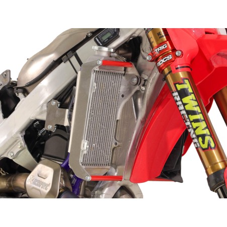 AXP AX1805 Protezioni Radiatore In Alluminio Per Honda Crf450r Dal 2025 Al 2026 E Crf450rx Dal 2025 Distanziali Rossi