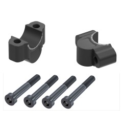 Hepco Becker 42354585 25 01 Rialzo manubrio per Yamaha Tracer 9 GT / GT+ / Y-AMT dal 2025, 25mm - Nero