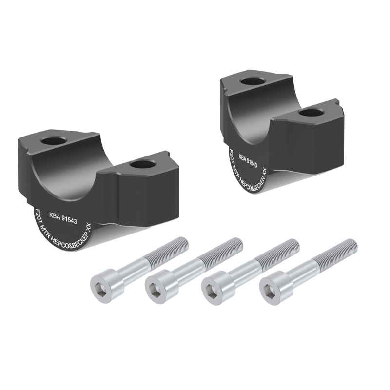 Hepco Becker 42354565 20 01 Rialzo manubrio 20 mm nero per Yamaha Niken / GT dal 2018 al 2024