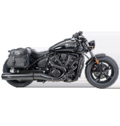 Hepco Becker 6277694 00 01 Set portaborse tubolare Cutout con borse in pelle Rugged nere per Indian Scout Sixty Bobber dal 2025