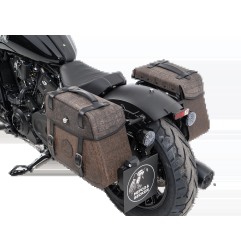 Hepco Becker 6277694 00 08 Set portaborse tubolare con borse in pelle Rugged marroni per Indian Scout Sixty Bobber dal 2025