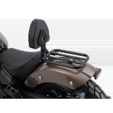 Hepco Becker 6127697 00 01 Solorack con schienale nero per Indian Scout Bobber dal 2025