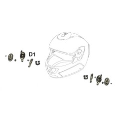 Coppia di meccanismi visiera casco integrale X-Lite X-903/Ultra Nolan