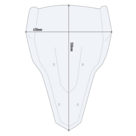 Cupolino alto Givi D2148ST Per Yamaha Tracer 700 2020 Trasparente