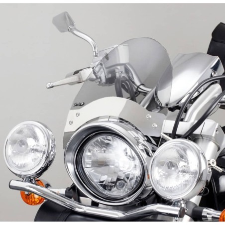 Puig Racing 0444 Cupolino Custom Roadster Metacrilato 3 Mm, 290x260 Mm, Fissaggio Sulle Forcelle Anteriori, Omologato Tüv