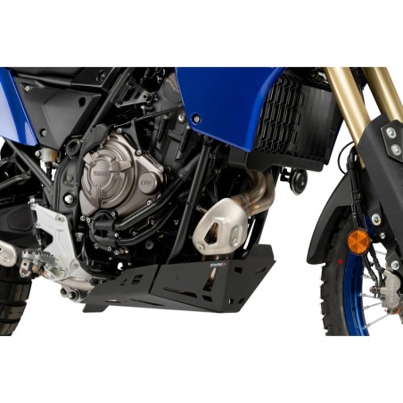 Puig Racing 22039N Protezione Carter Nera In Alluminio Per Yamaha Ténéré 700 Dal 2019 Al 2020