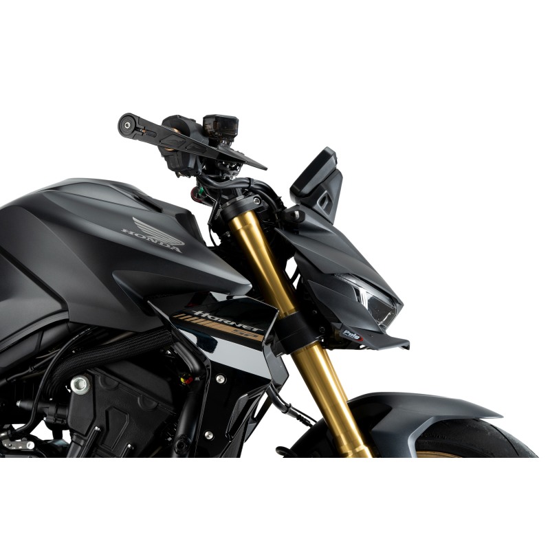 Puig Racing 22383 Spoiler Anteriore Downforce Naked Per Honda Cb1000 Hornet, Cb1000 Hornet Sp Dal 2025 Carbon Look, Nero Opaco,