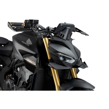 Puig Racing 22383 Spoiler Anteriore Downforce Naked Per Honda Cb1000 Hornet, Cb1000 Hornet Sp Dal 2025 Carbon Look, Nero Opaco,