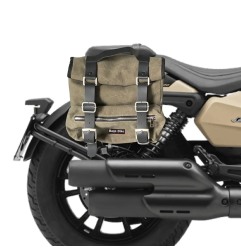 Bags & Bike Borse laterali SAHARA verde per Benelli Leoncino Bobber 400