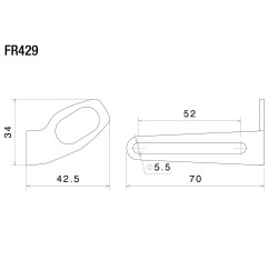 Rizoma FR429B Kit montaggio indicatori OEM per porta targa Fox