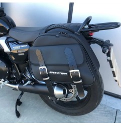 Bags & Bike Borse EXPLORER nere per Triumph Speed Twin 900 con portapacchi