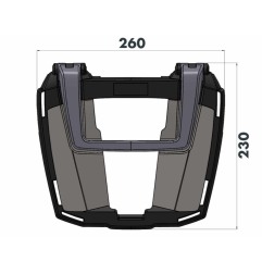 Hepco Becker 6617711 01 01 Portapacchi Easyrack nero Voge R 625