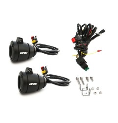 WRS UN301 Kit Faretti Supplementari LED Universali Nero Moto
