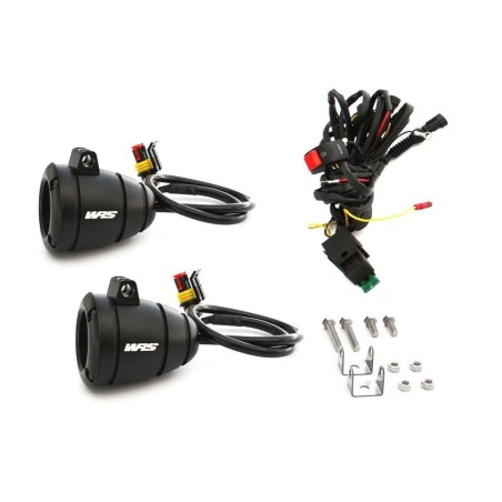 WRS UN301 Kit Faretti Supplementari LED Universali Nero Moto
