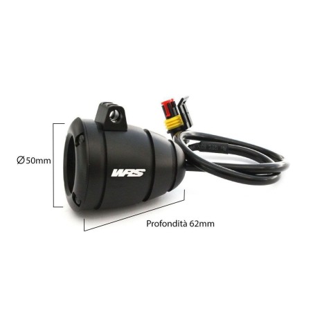 WRS UN301 Kit Faretti Supplementari LED Universali Nero Moto