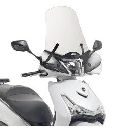 Givi 7057A Parabrezza alto trasparente per Piaggio Medley, SYM HD300 / Symphony e Kymco People 300 dal 2019