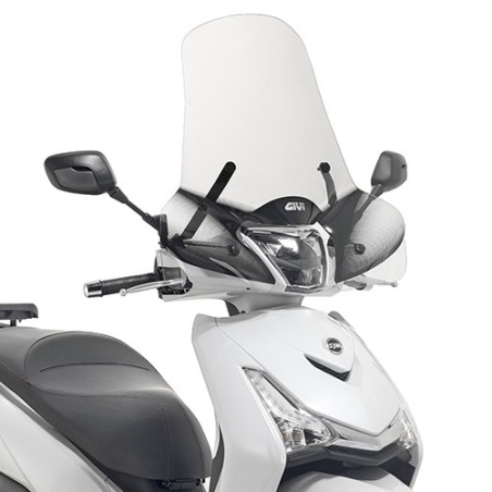 Givi 7057A Parabrezza alto trasparente per Piaggio Medley, SYM HD300 / Symphony e Kymco People 300 dal 2019