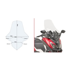 Givi 7056DT Parabrezza alto trasparente per SYM Cruisym 300 (17  18) e Joymax Z 300 (19)