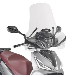 Givi 7057A Parabrezza alto trasparente per Piaggio Medley, SYM HD300 / Symphony e Kymco People 300 dal 2019