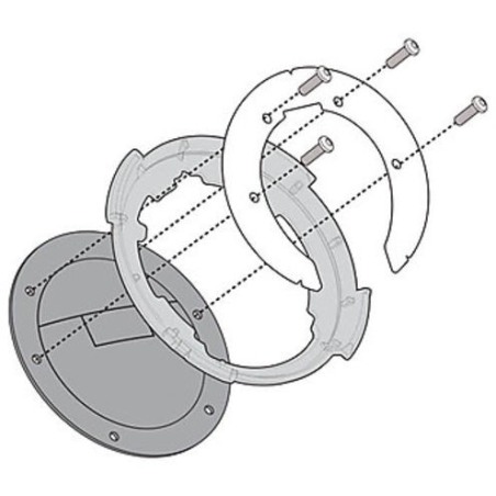 Kappa BF17K Flangia Tanklock per borse serbatoio per BMW  R 1200/1250 GS/RT Adventure