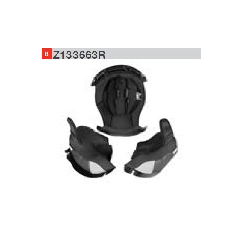 Interno completo grigio per casco modulare ribaltabile Givi X30