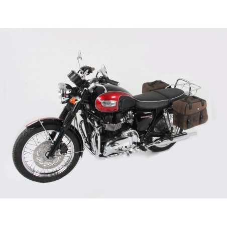 Coppia di telai portaborse laterali C-BOW Hepco & Becker 630790 00 02 cromati per Triuph Bonneville T100 dal 2002 al 2016
