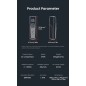 Loboo compressore aria portatile CP06 5000mAh, Power Bank e Luce LED