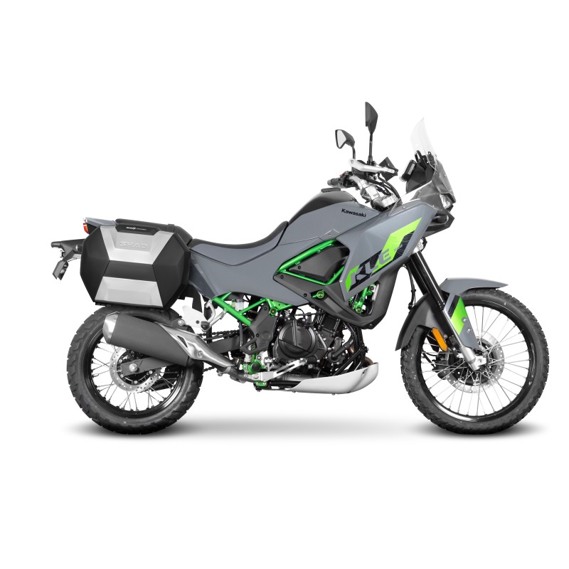 Shad K0KL56IF telaietti portavaligie laterali 3P System Kawasaki KLE 500 dal 2026