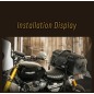 Loboo borsa posteriore vintage impermeabile da moto 40L