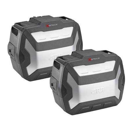 Givi Xspace coppia valigie espandibili Monokey Cover alluminio grigio con serrature