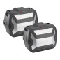 Givi Xspace coppia valigie espandibili Monokey Cover alluminio grigio con serrature