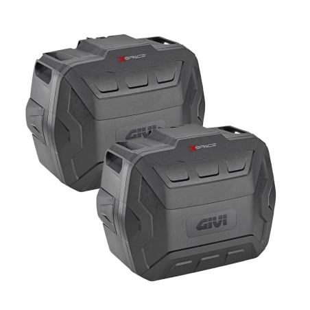 Givi Xspace coppia valigie laterali espandibili Monokey Nere con stessa chiave