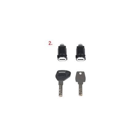Givi Xspace coppia valigie laterali espandibili Monokey Nere con stessa chiave