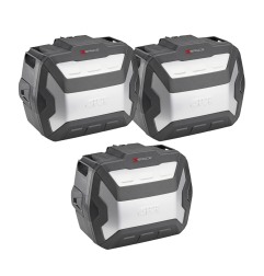 Givi Xspace tris valigie espandibili Monokey alluminio con serrature SLR103