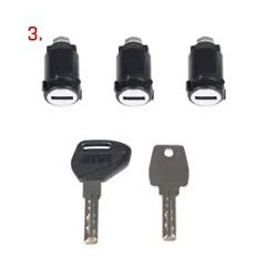 Givi Xspace tris valigie espandibili nere Monokey con serratura SLR103