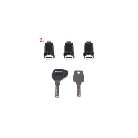 Givi Xspace tris valigie espandibili nere Monokey con serratura SLR103