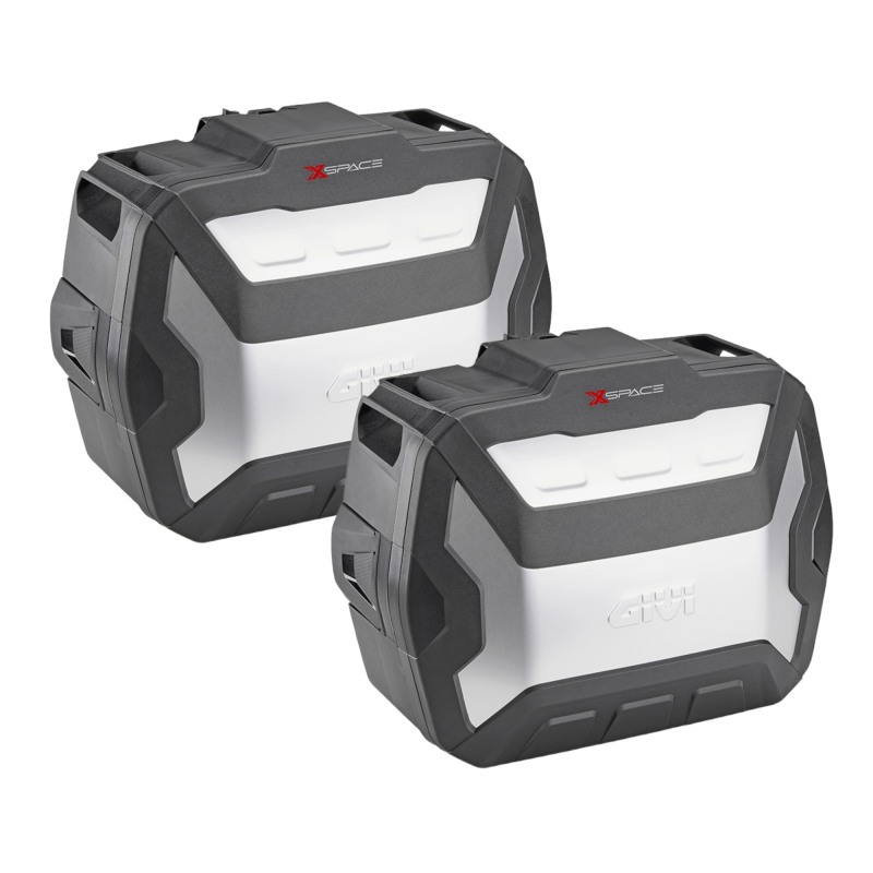 Givi Xspace coppia valigie espandibili cover alluminio con SLR103 Givi Xspace coppia valigie espandibili cover alluminio con SLR103