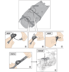 Givi CRM105 Fascia da sella per il montaggio borse laterali CRM102