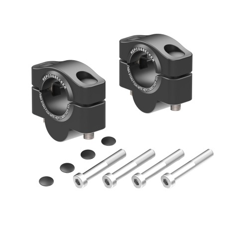 Hepco e Becker 42302559 20 01 Rialzi Manubrio 20mm Neri Per Kawasaki Z900 Rs / Se / Black Ball Edition Dal 2026